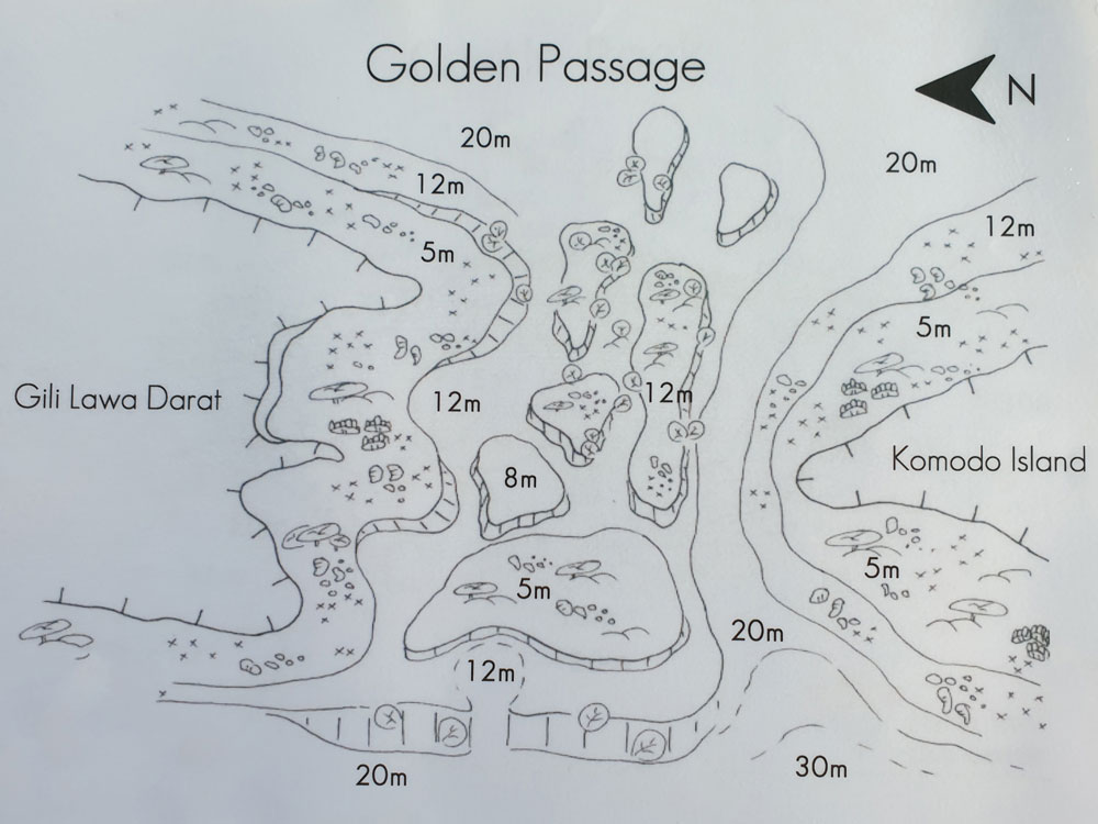 map duikplaats golden passagekomodo