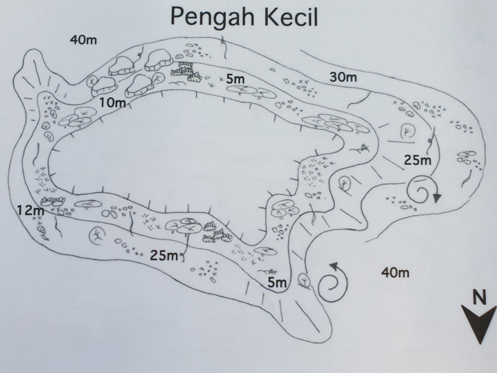 map duikplaats pengah kecil komodo