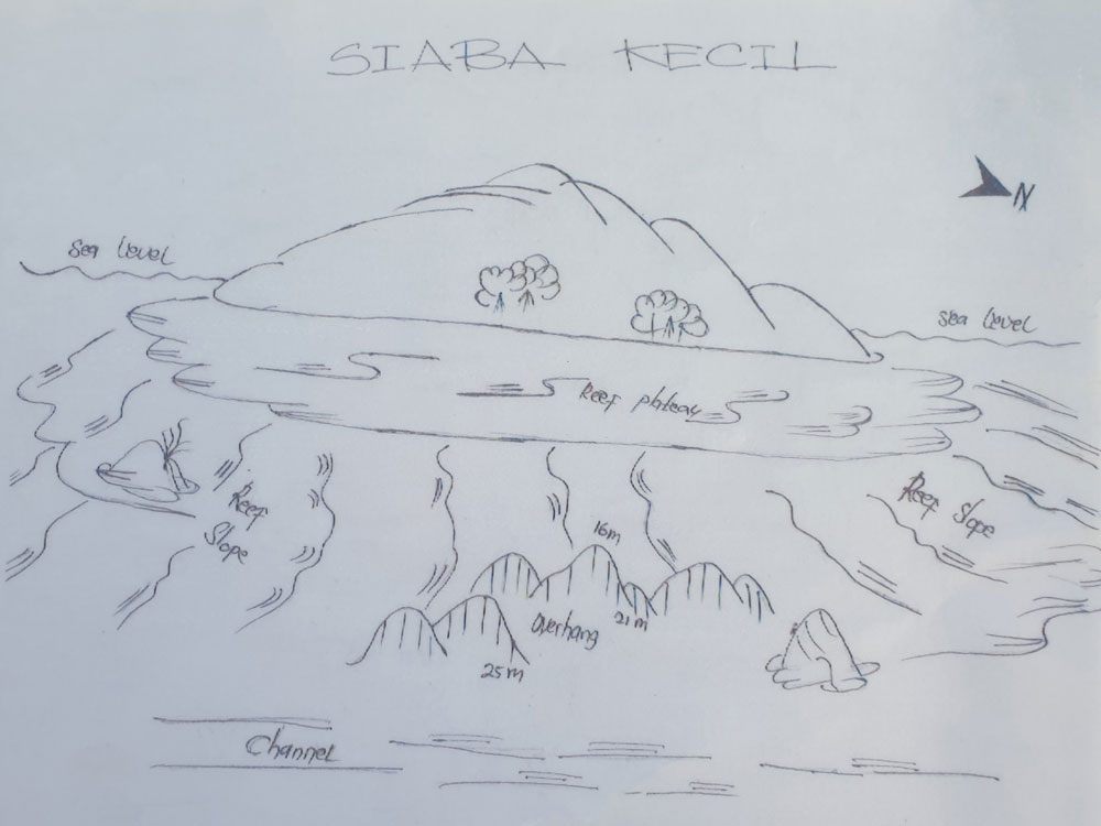 map duikplaats siaba kecil komodo