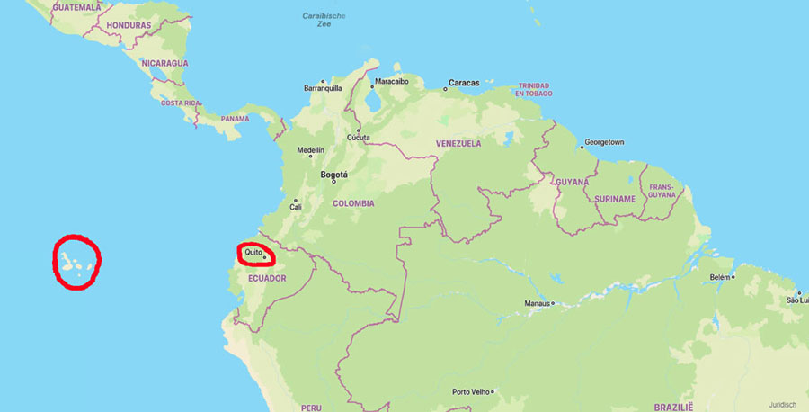 map ecuador galapagos
